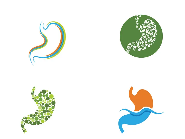 Stomach care icon designs concept illustration