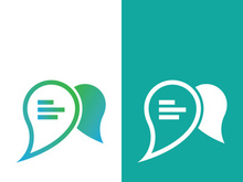 Speech bubble icon logo template vector illustration