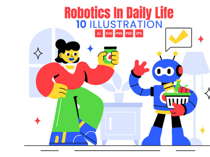 10 Robotics in Daily Life Illustration