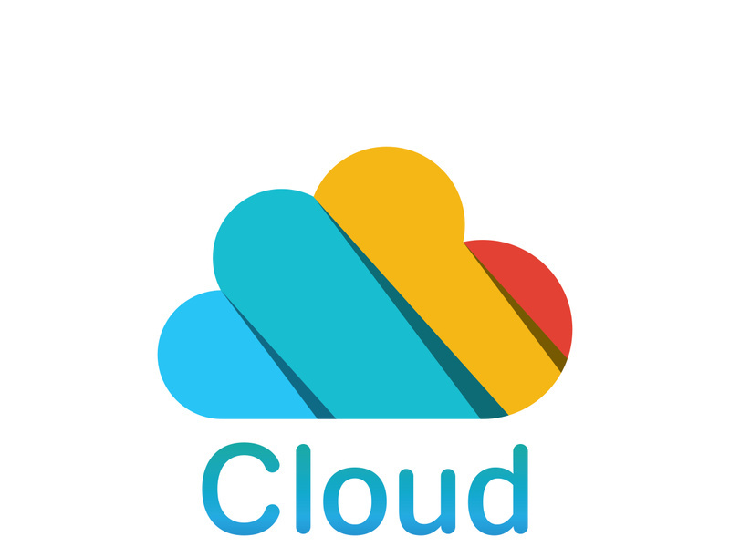 Cloud logo vector icon illustration