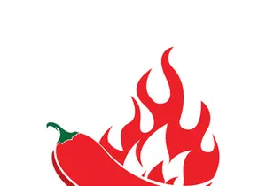 Red hot natural chili icon vector illustration
