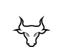 Bull head logo vector icon design illustration