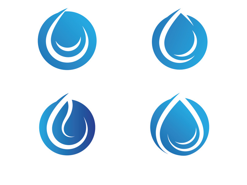 Vector logo illustration water gradient color