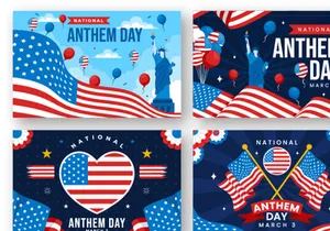 12 National Anthem Day Illustration