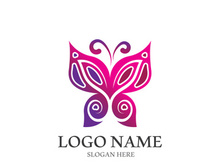 Butterfly logo icon vector design illustration