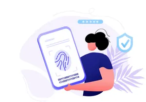 Identity Biometric Verification flat illustration
