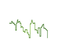 Modern city skyline icon silhouette vector illustration design