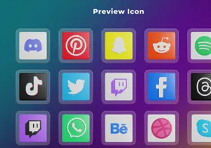 Social Media Logo 3D Icon Pack