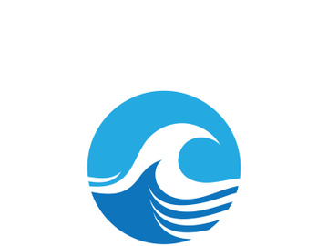 Water wave icon vector illustration design logo preview picture
