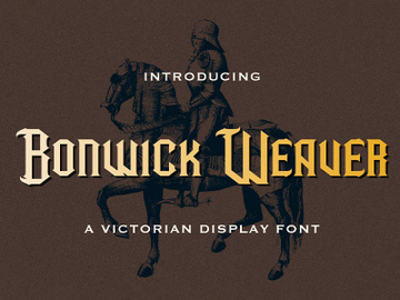 Bonwick Weaver - Victorian Display Font preview picture