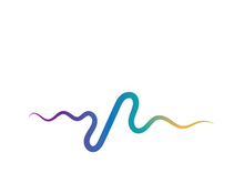 Sound waves vector illustration design template