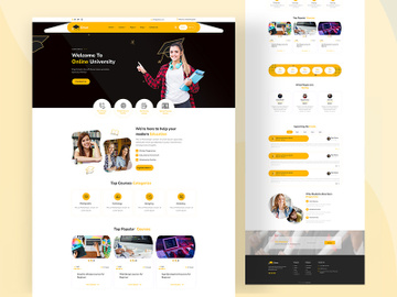 E-Learning Education Landing Page Template Design preview picture