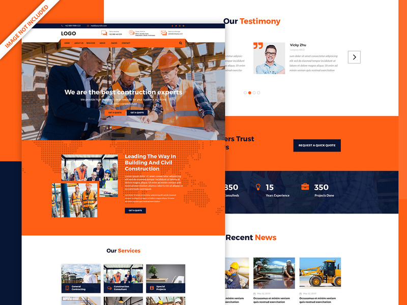 Construction website template