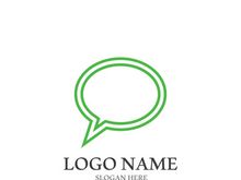 Speech bubble icon logo template vector illustration