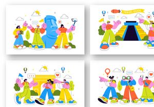 10 Travel Guide and Tour Illustration