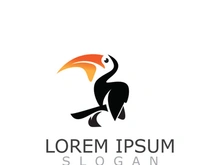 Toucan simple logo design image bird vector illustration