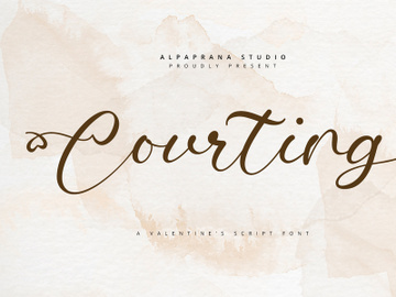 Courting - Script Font preview picture