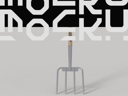 Long Garden Fork Mockup