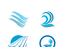 Wave beach vector illustration design logo