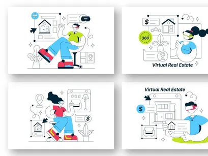 10 Virtual Real Estate Illustration
