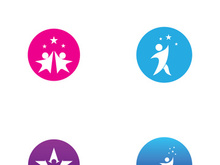 People star logo design to achieve a success or dream.