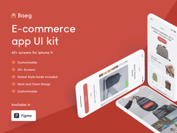 Baeg Ecommerce app ui kit for IOS preview picture