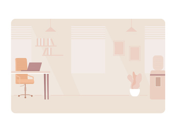 Cozy workplace 2D vector isolated illustration preview picture