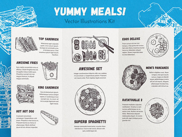 Yummy Meals Vector Set preview picture