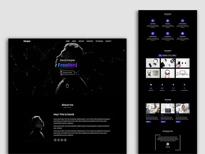 Personal Portfolio Landing Page Website Template