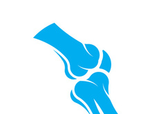 Joint bones vector logo design for orthopedic clinics and diagnostic centers