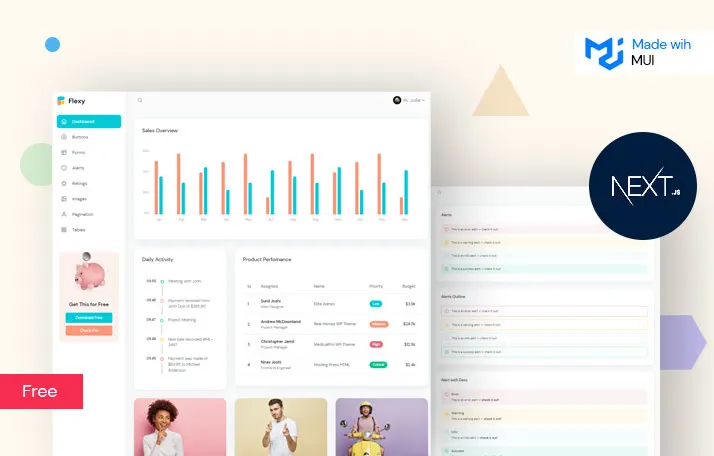 Flexy Free Nextjs MUI Admin Template