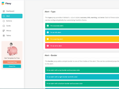 Flexy Free Vuejs Vuetify Admin Template
