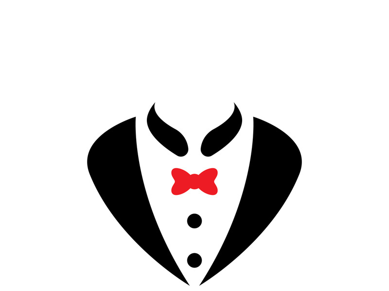 Tuxedo man logo and symbols template
