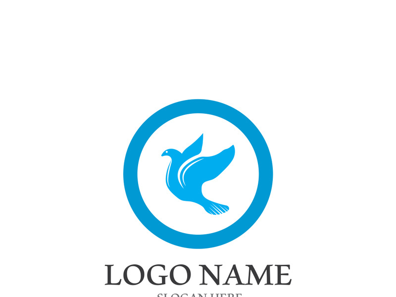 Dove bird logo vector design illustration