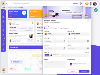 Create New Leave Request Web UI Template