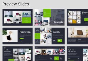 LORAN - Animated Powerpoint Business Presentation Template (GREEN)