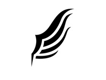 Black wing falcon bird logo