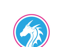 Dragon illustration icon design template vector