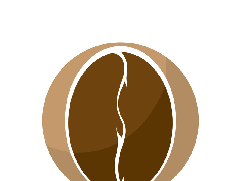 Coffee bean icon vector illustration template