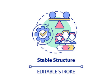 Stable structure concept icon preview picture
