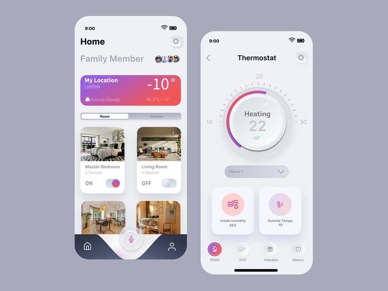 Smart Home App Design