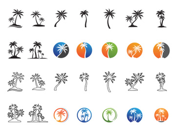 Palm ,Coconut and date tree logo preview picture
