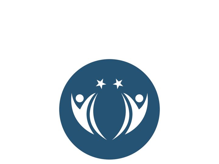 People star logo design to achieve a success or dream.
