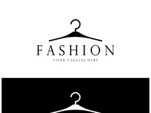 Simple clothes hanger logo details with creative design.for business, boutique, fashion, lifestyle, beauty, wardrobe, wedding dress, clothing store
