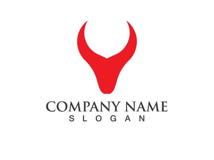 Devil horn vector icon logo design illustration template