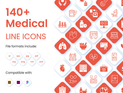 140+ Set of Medical Vector icons