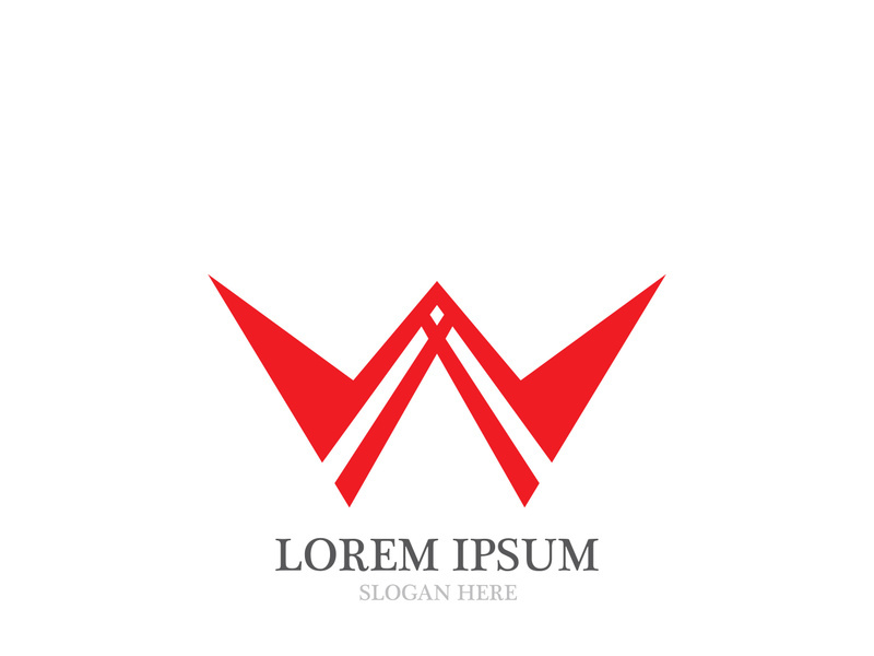 W Letter Logo Template vector illustration design