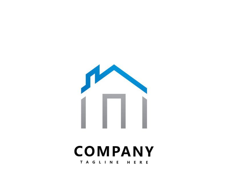 Real estate logo template vector.Abstract house icon