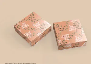 Square Box Packaging Mockups