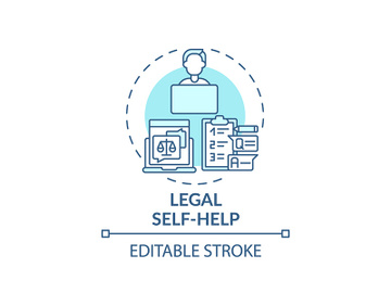 Legal self help concept icon preview picture
